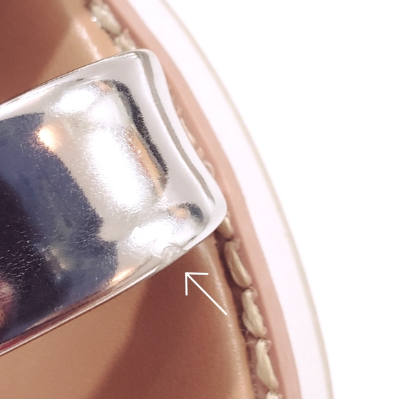 ALDO Silver Double Strap Sandals - Picture 7 of 8